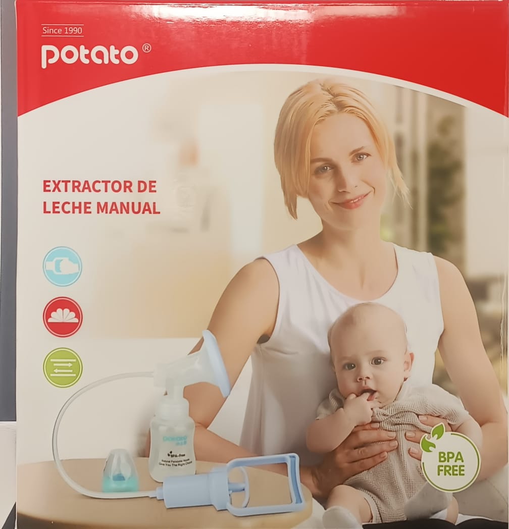 EXTRACTOR DE LECHE CON 2 BIBERONES "POTATO" - Ecofarma